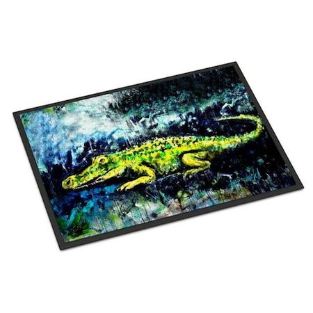 Carolines Treasures MW1233JMAT Sneaky Alligator Indoor Or Outdoor Mat; 24 X 36 In.